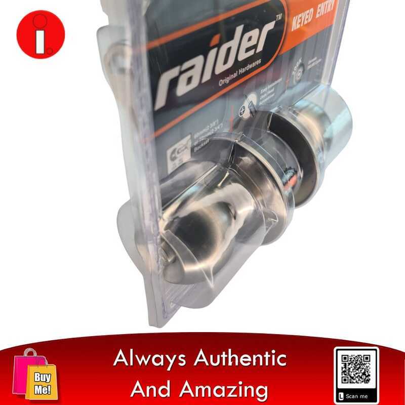 RAIDER Tubular Entrance Lock Heavy Duty #5871 Satin Silver 3 | Shopee ...