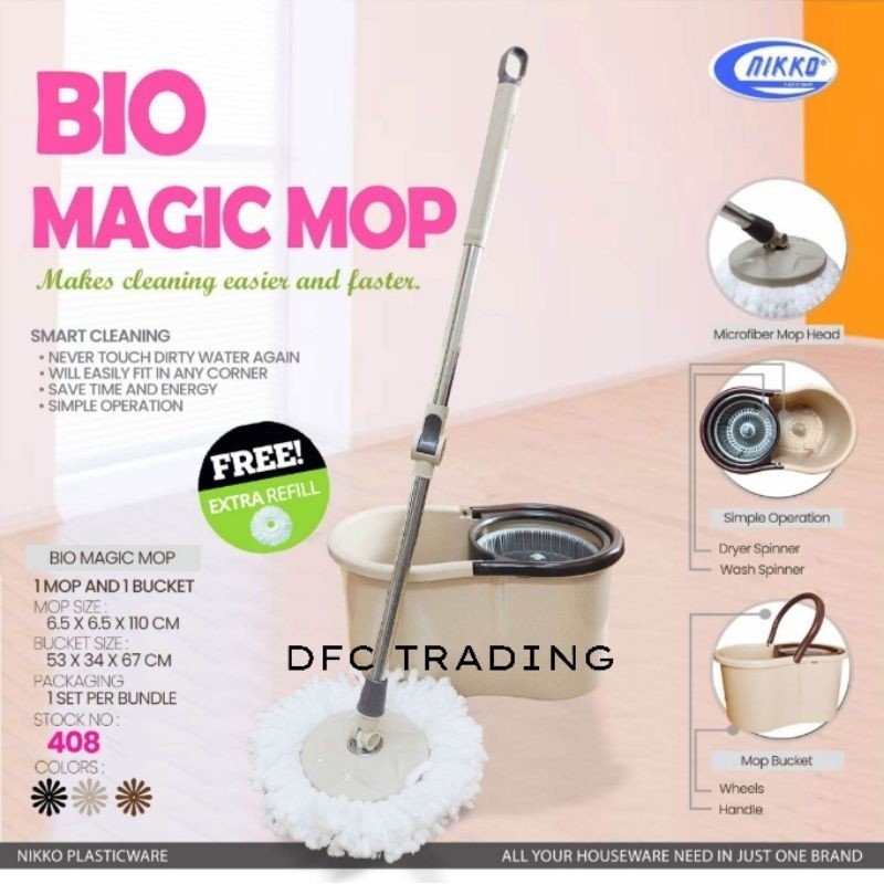 NIKKO SMART CLEANING BIO MAGIC MOP W FREE FARIC REFILL | Shopee Philippines