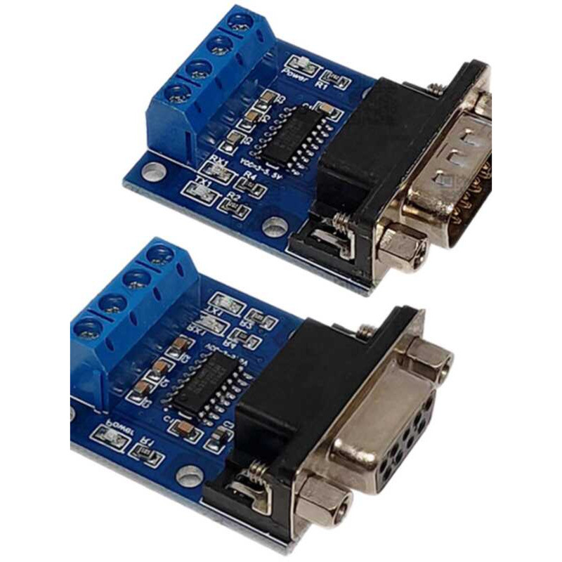 RS232 to Male Female DB9 Serial Port Module Terminal Block Level ...
