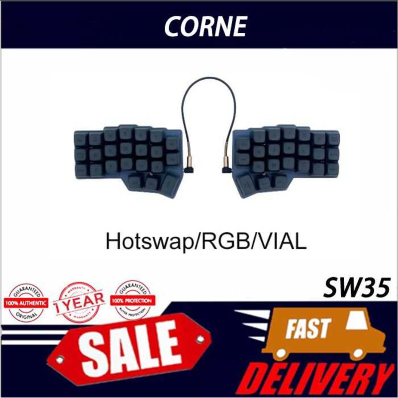 CORNE Sw35 Two-Handed Split QMK Hot-Swappable RGBVIAL Left And Right ...