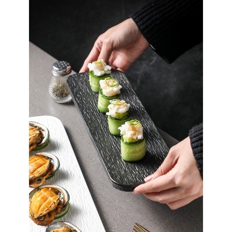 Sushi Plate Restaurant Long Plate Snacks Pastries Flat Plate Western ...