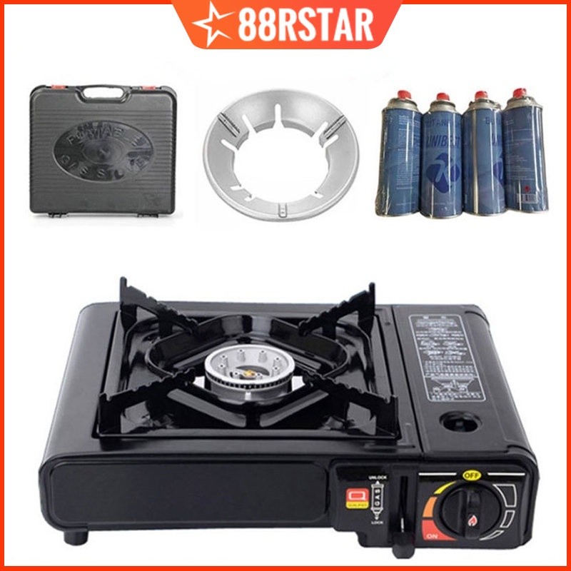 Butane Gas Stove Portable Camping With Free Card Type Set Butaine Blow ...