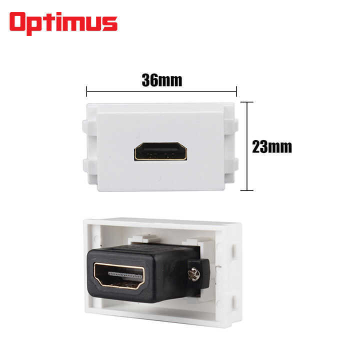 Optimus Wall Outlet 23X36mm Back Side HDMI Straight Socket Model 12A ...