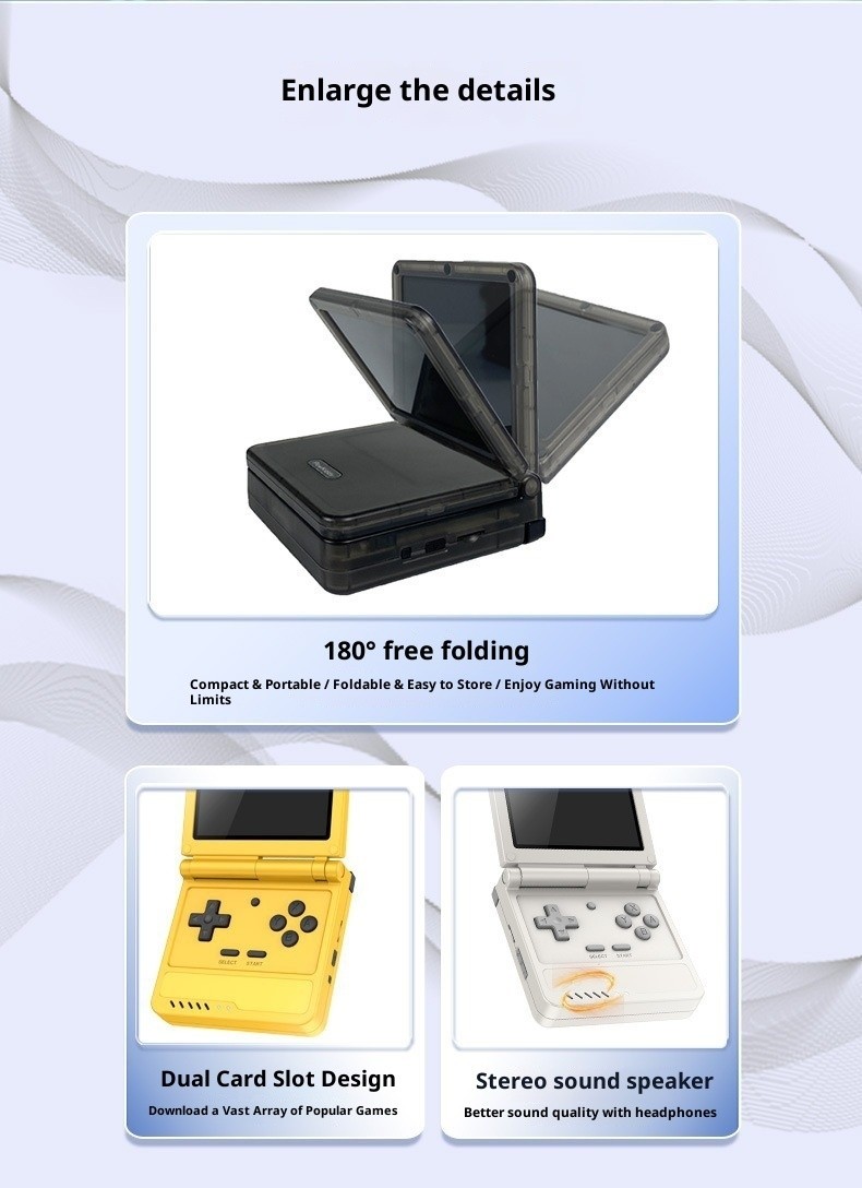 Powkiddy V90s Foldable Retro Console - 3.5