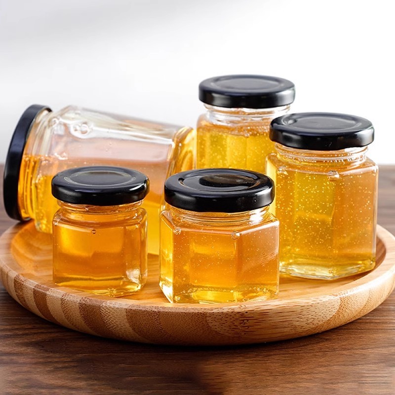 ALD 45-730ML Clear Glass Jar Container With Black Lid Food Grade Empty ...