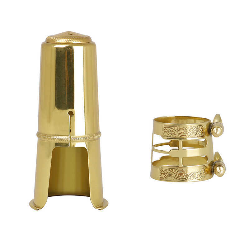 New Saxophone Alto Tenor Metal Flute Head Cap with Carved Brass Pattern ...