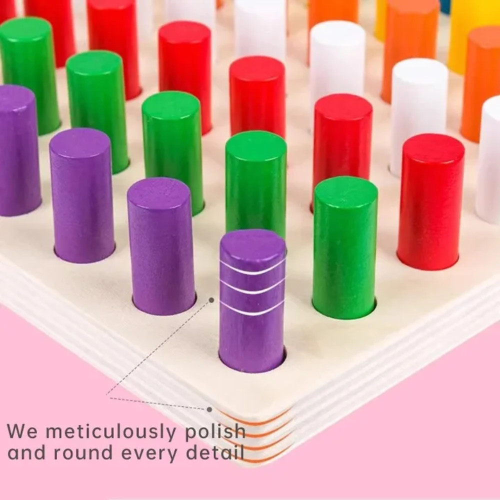 toddler fine motor skills toy montessori wooden peg game for 3 year ...