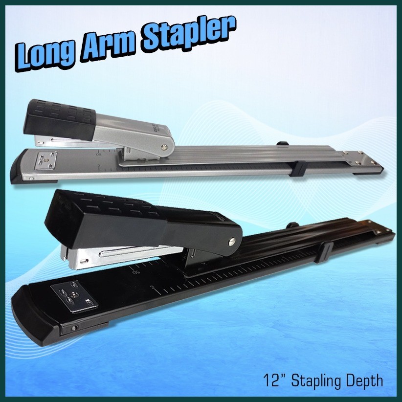 ☑ 100% — Deli 0334 Long Arm Stapler 12 inches Stapling Depth | Shopee ...