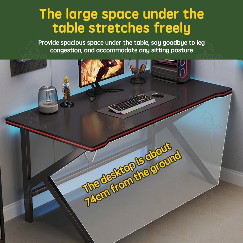 VOVOVA Gaming table 100/120/140cm computer set desk gaming desk table ...