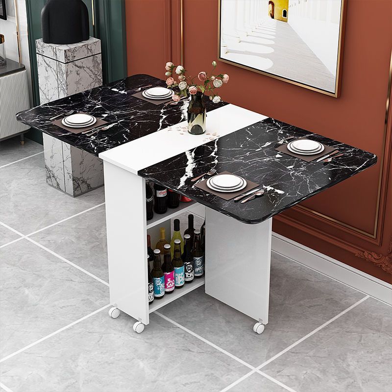 Collapsible Dining Table, Movable and Retractable Multi-functional ...