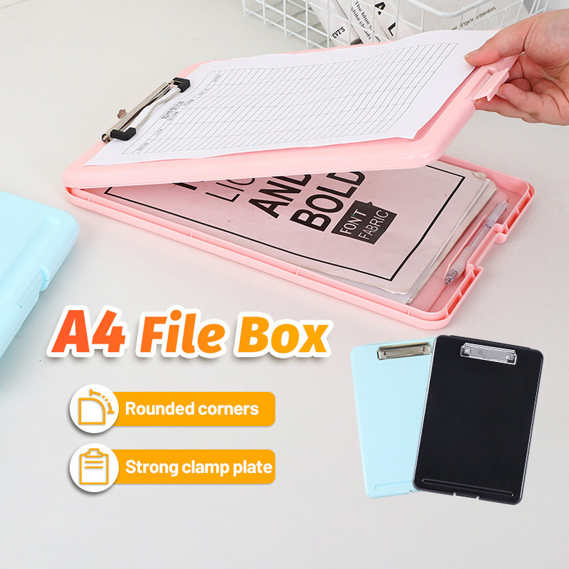 A4 Clipboard File Box Multifunctional File Plastic Storage Office ...