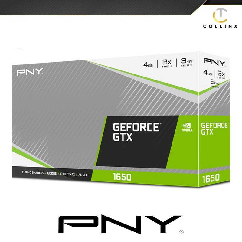 PNY Geforce GTX 1650 4Gb Gddr6 Dual Fan Graphics Card Game Ready ...
