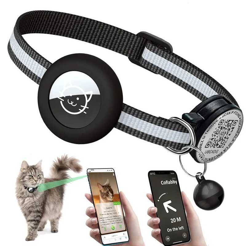 GPS Tracker Cat With QR Name Tag & Airtag Holder, 2 IN 1 Protection ...