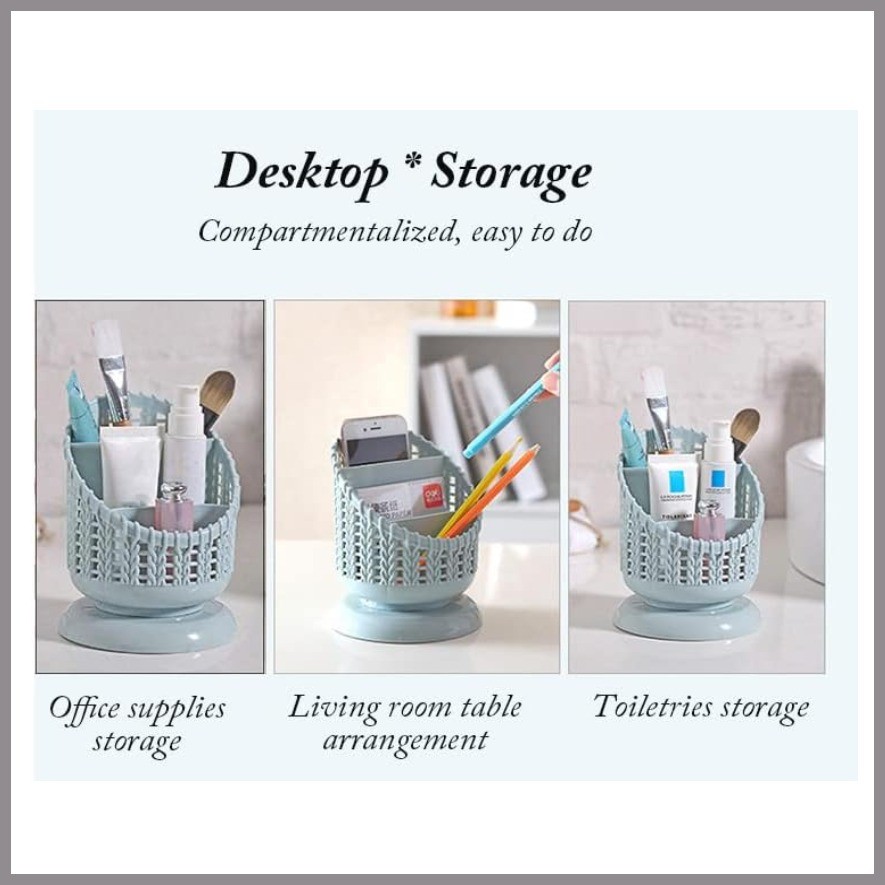 PD Desktop Pen Pencil Spoon Fork Holder Makeup Brush Storage Organizer ...