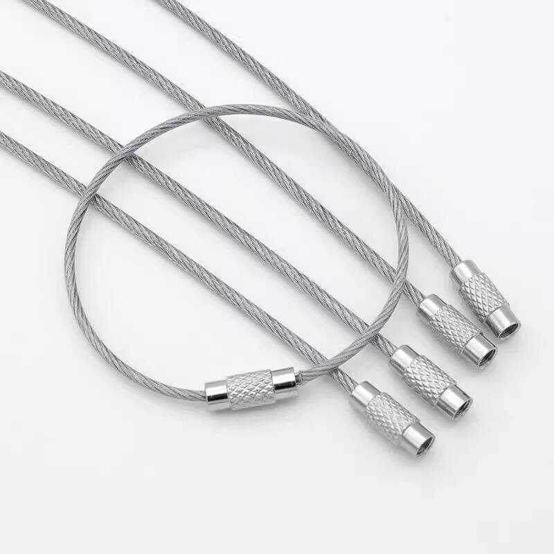 Wire Rope Loop Key Ring Storage Outdoor Backpack Pendant Car Keychain ...