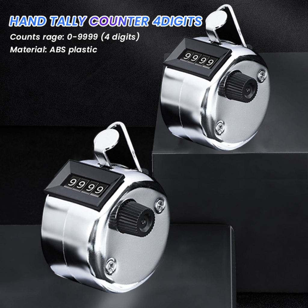 4 Digit Handheld Digital Tally Counter Number Colorful Counting Manual ...