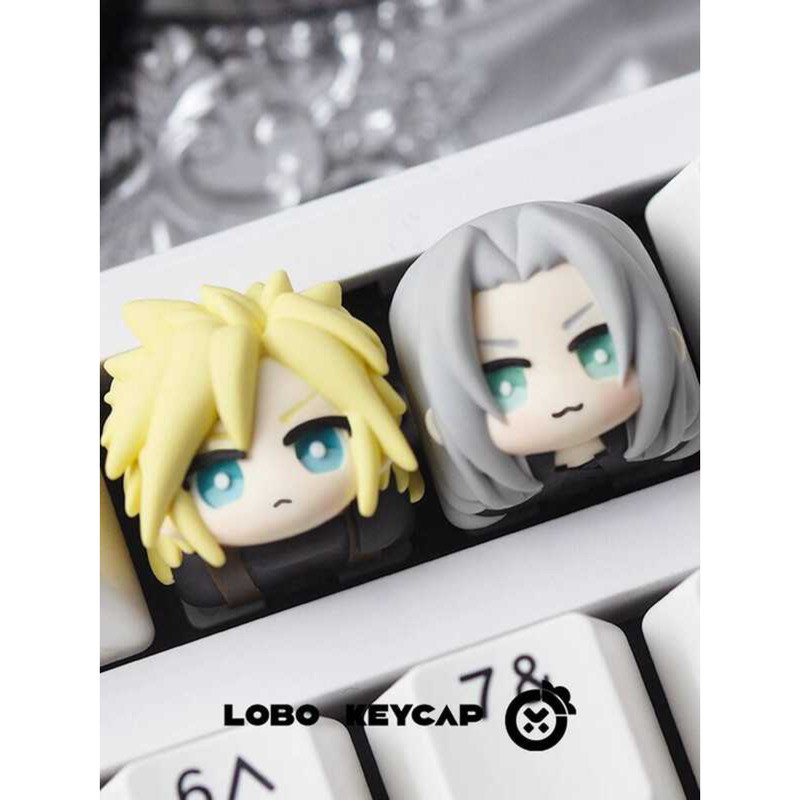 Final Fantasy 7 Cloud Sephiroth Personality Resin Mechanical Keyboard ...