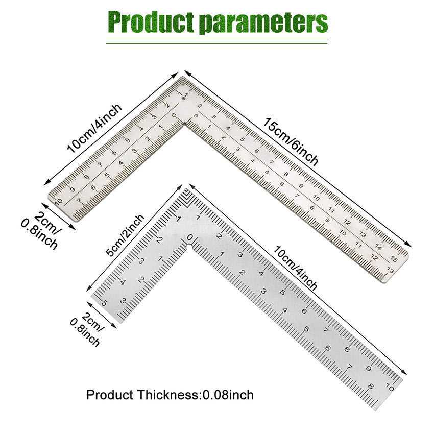 Mini Framing Ruler Measuring Tools Stainless Steel Square Right Angle ...