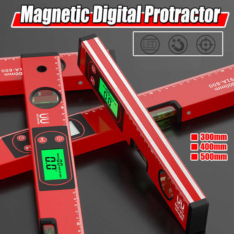 7B7 Digital Protractor Angle Finder Spirit Level Bubble Magnetic ...
