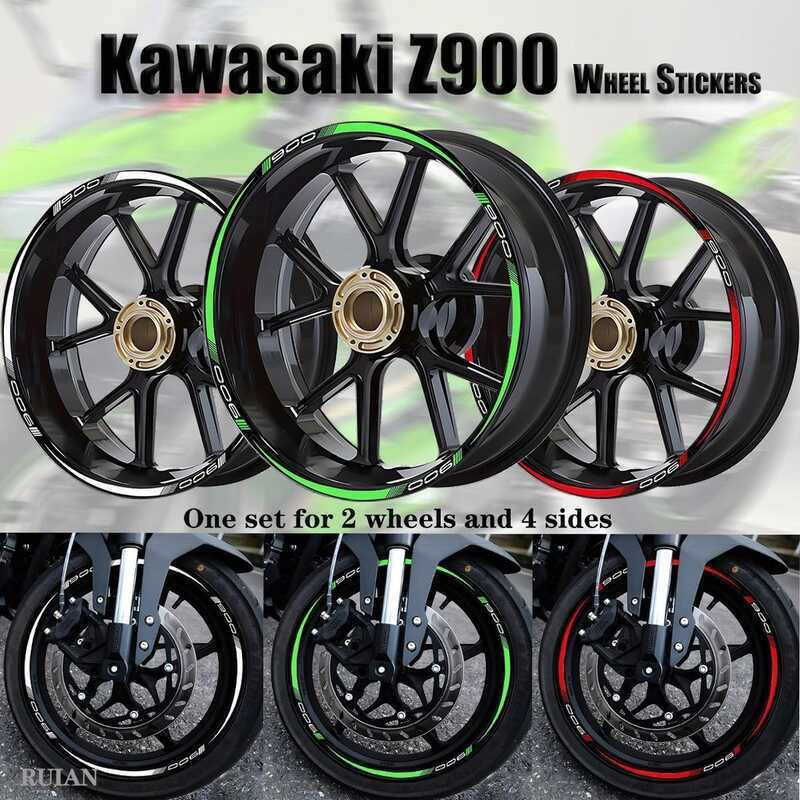 Kawasaki Wheel Z900 Modified Tire Edge Rim Stickers Waterproof ...