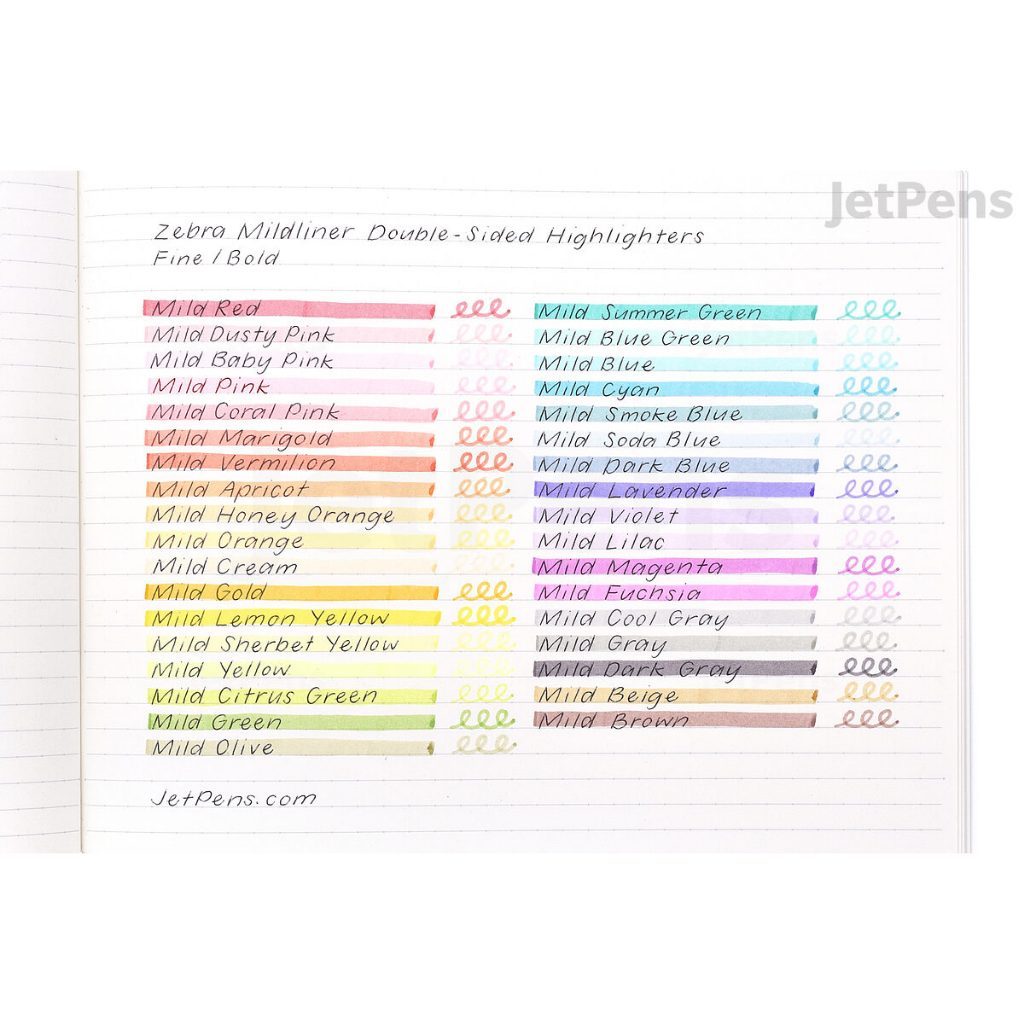 Zebra Mildliner Complete Set 35 Colors | Shopee Philippines