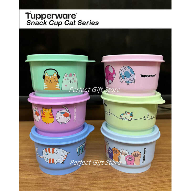 484 Original Tupperware Snack Cup Cut Series 3Ec | Shopee Philippines