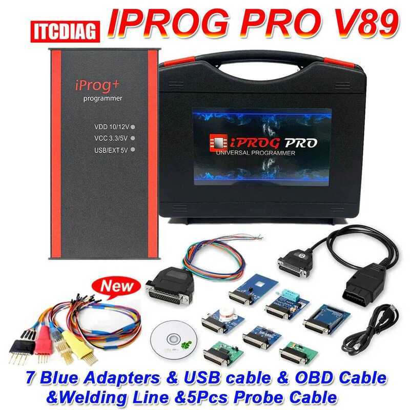 Iprog+ V89 Iprog Pro Full ECU Key Programmer Port Immo/Airbag Reset ...