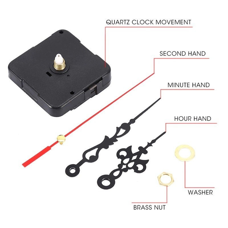 Quartz Wall Clock Motor Movement Mechanisms Hour Hand DIY Repair Parts ...