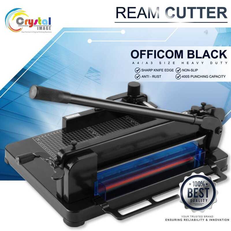 Officom Heavy-Duty Ream Cutter Black A4/A3 Paper Cutting Machine Mass ...