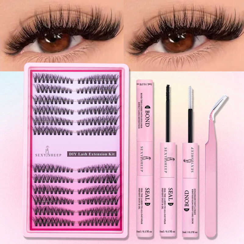 240Pcs Fluffy Thick Lashes Clusters Wispy DIY Individual Lashes ...