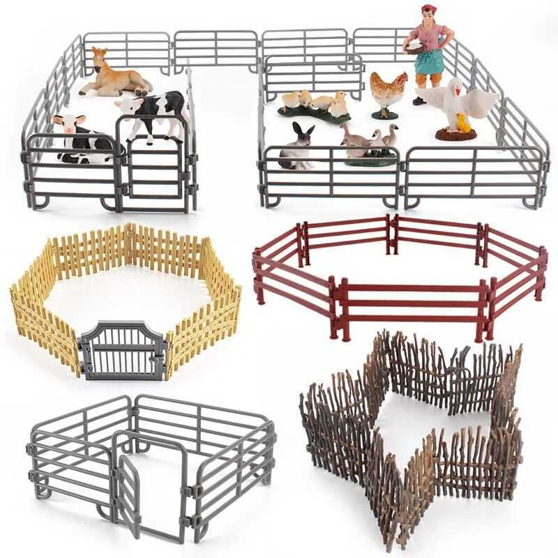 Static Farm And Fence Decoration Model Plastic Toy Set Small Size ...