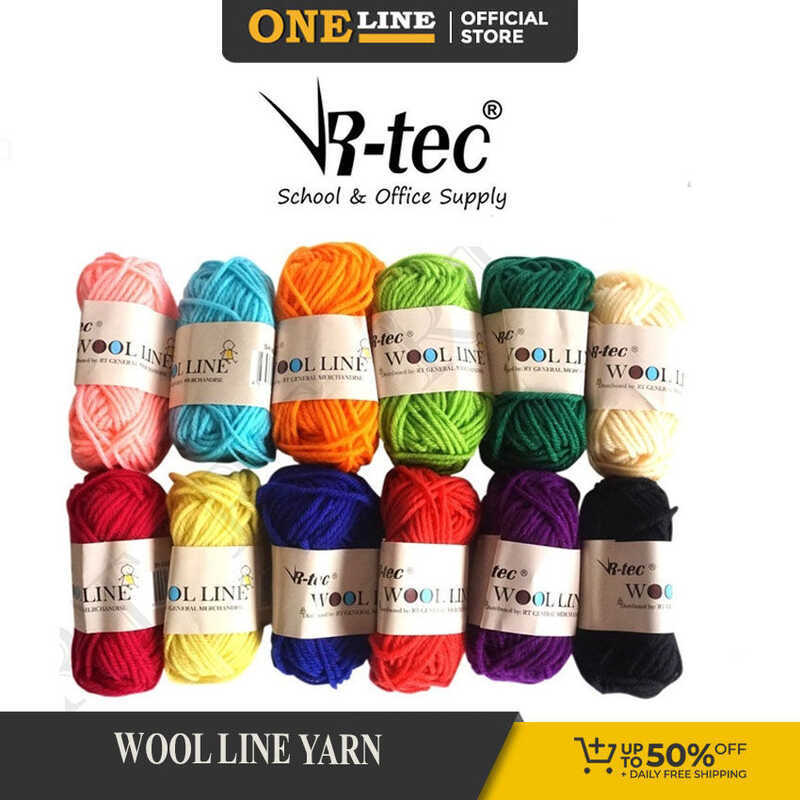 ONELINE RTEC Wool Line Yarn Set Of 12 Assorted Colors For Crochet And ...