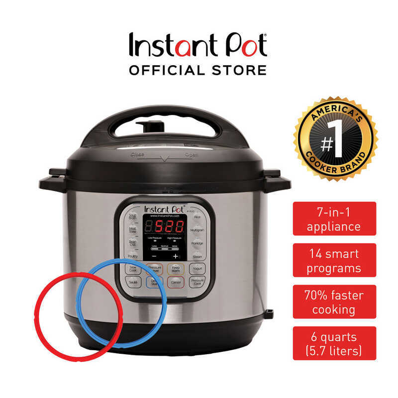 Instant Pot Duo Deluxe With Colored Sealing Rings 7-In-1 Multi-Use ...