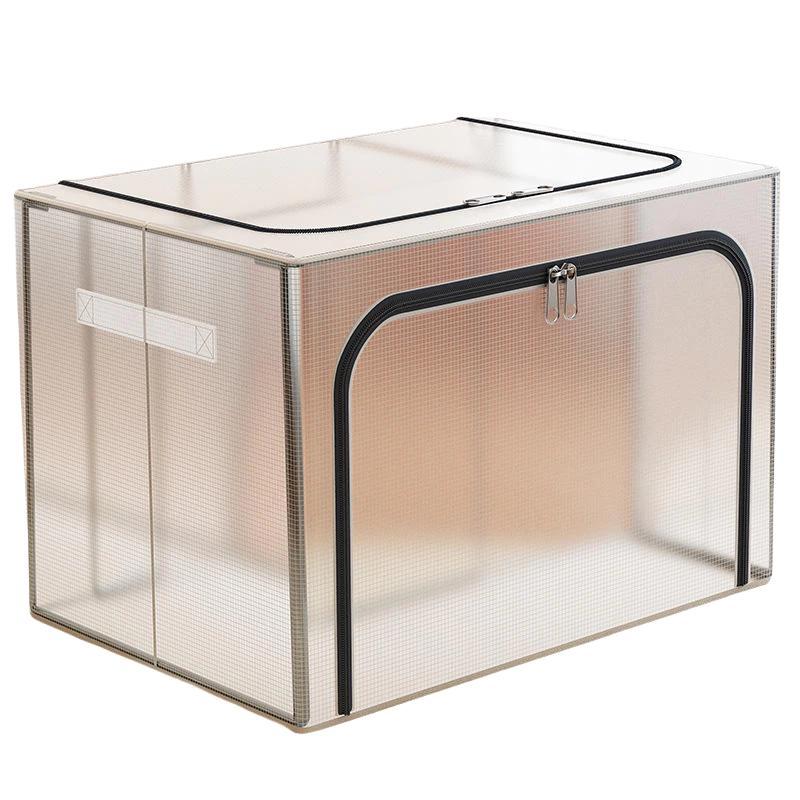 PVC Foldable Storage Box Transparent Grid Storage Box Waterproof Mildew ...