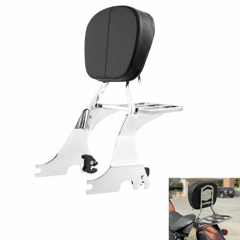Xj Motorcycle Backrest Tail Box Rack Rear Tail Rack Luggage Rack For ...