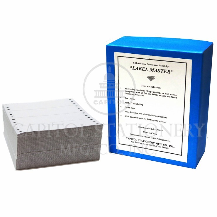 Label Master Computer Labels, 1-7/16 X 4, box of 1,000 pcs. (Box ...