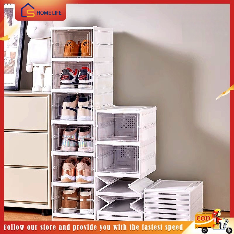 shoe rack organizer Multi-Layer Foldable Shoe Box Shoe Rack Organizer ...