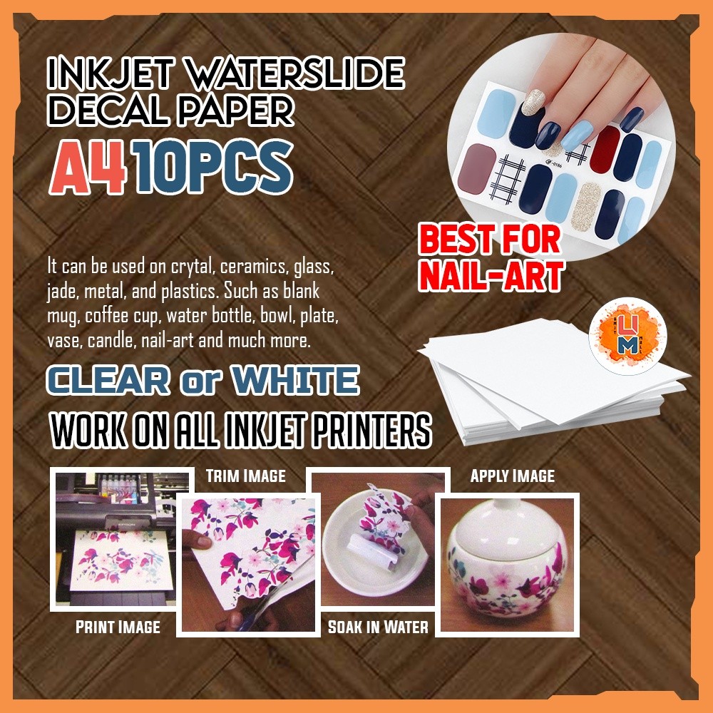 DIY Inkjet Printing Water Transfer Orient a4 Size Paper, Waterslide ...