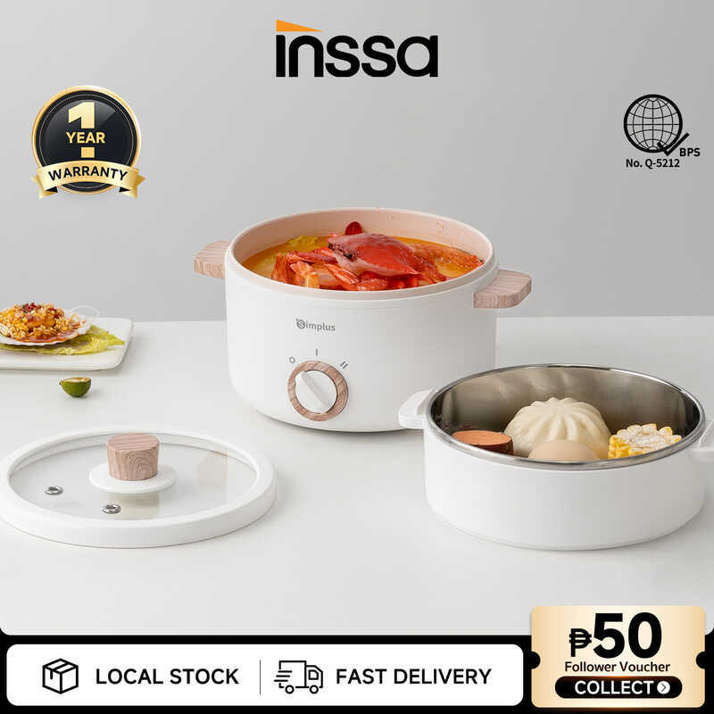 Inssa × Simplus Electric Cooker Multi Function Rice Pot 1.5L 3L Non ...