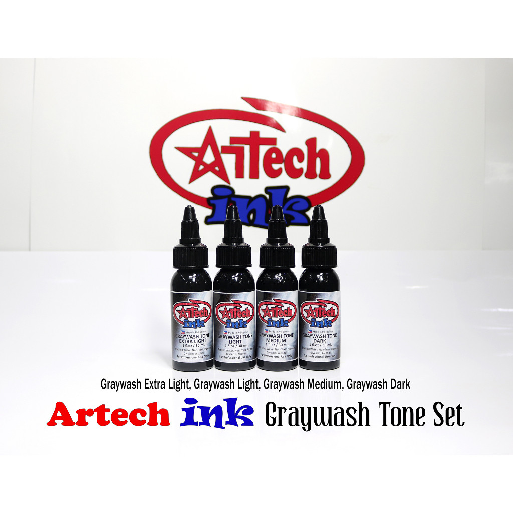 ARTECH INK GRAYWASH TONE COLORS SET (Originally Filipino Made Tattoo ...