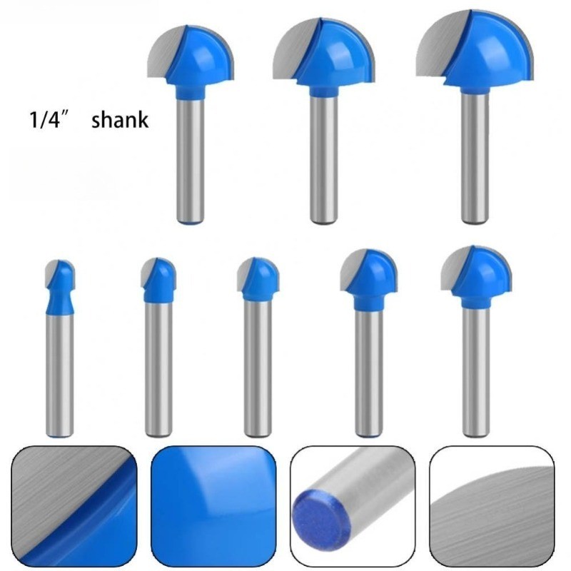 1/4 Shank Round Bottom Router Bit Slotting Cutter Arc Cutter Engraving ...