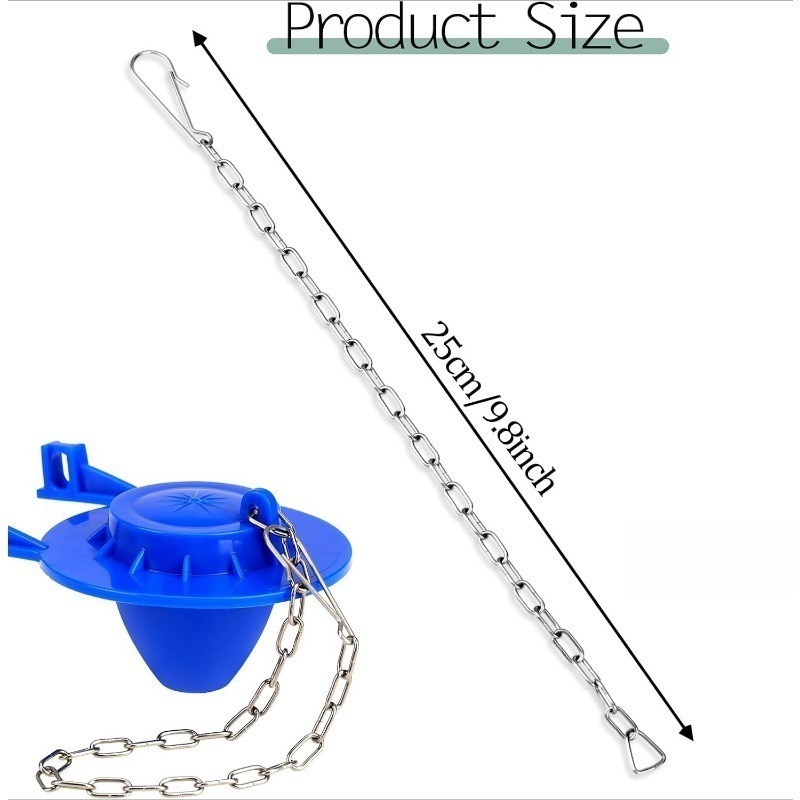 Toilet Bowl Pull Chain Replacement Stainless Steel Universal Flapper ...