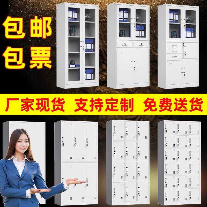 File Iron Employee Locker Student Dormitory Lockable Archive with Two ...
