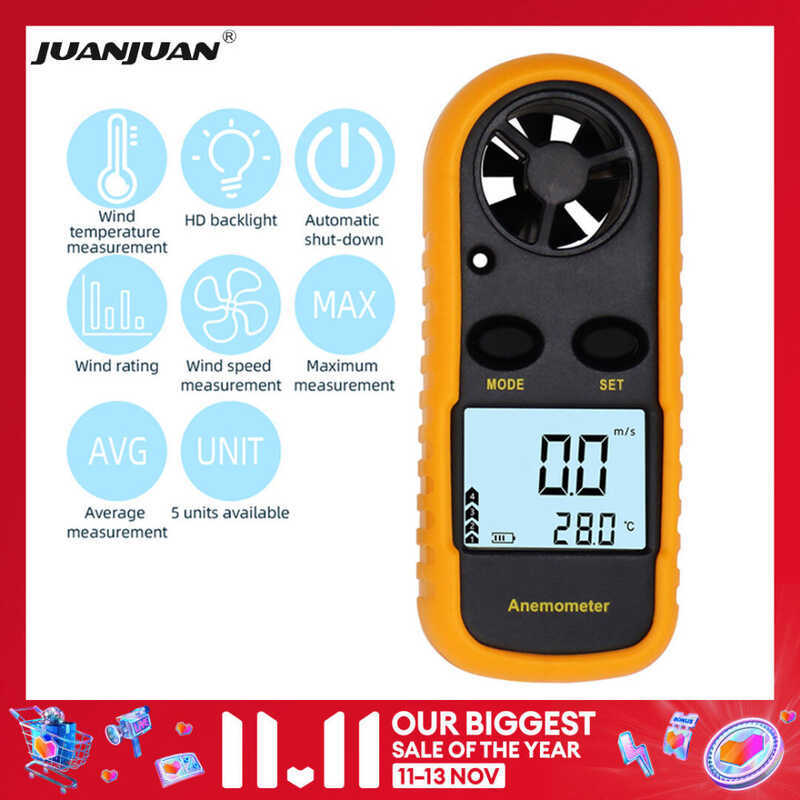 Gm816 Digital Anemometer Wind Speed LCD Handheld Air Flow Meter 4Ae ...