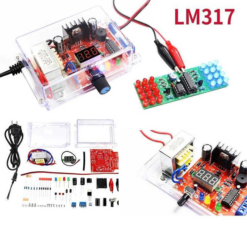 Lm317 Adjustable Voltage Regulated Power Supply DIY Kit AC 220V To DC 1 ...