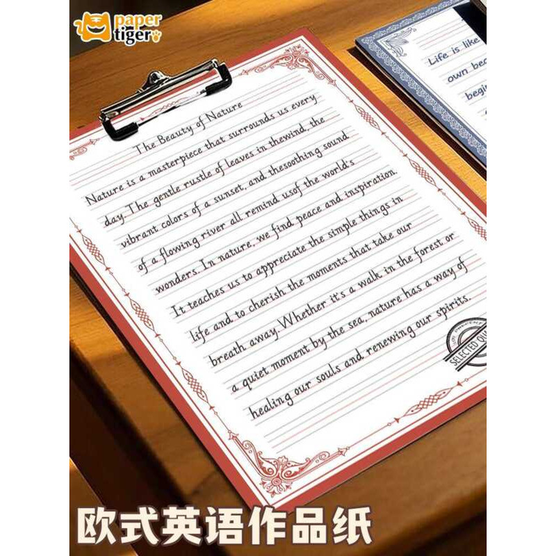 Vintage European Handwritten High-end Loose-leaf Homework Ancient Style ...