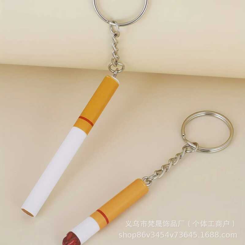 Trendy Imitation Cigarette Keychain DIY Accessories Car Keychain Bag ...