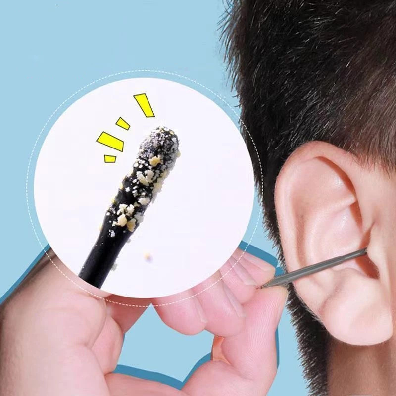 24Pcs Disposable Silicone EarWax Remover sticky ear pick S/L Ear ...