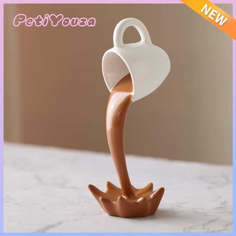 3D Design Home Creative Floating Cup Pouring Liquid Coffee Mug Kitchen ...