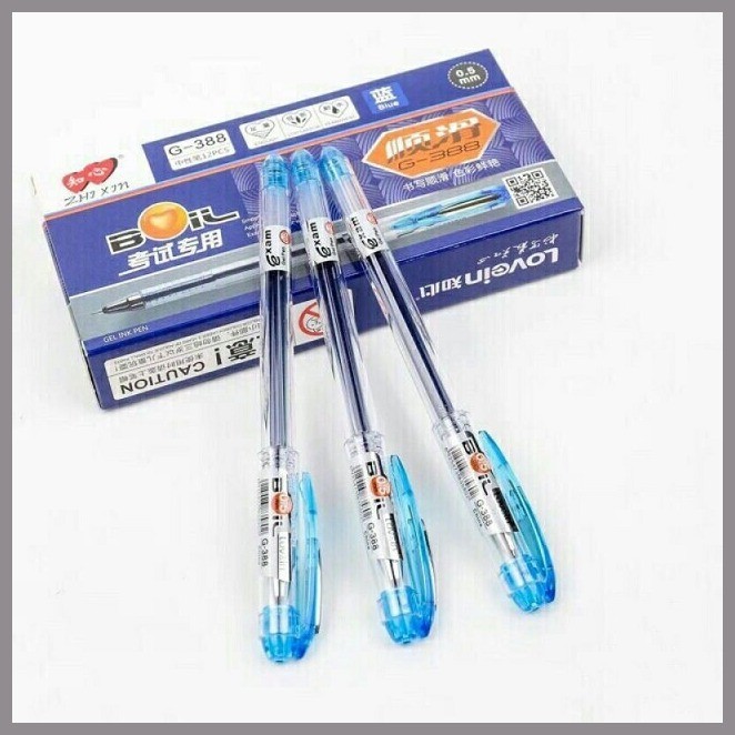 ∰ Boil 0.5mm G-388 Gel Ink Pen Ballpen Black Blue Red 12pcs/box School ...